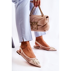 Bailarinas De Mujer Con Tachuelas Beige Kinley 2