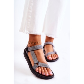 PM1 Sandalias Mujer Clásicas Con Velcro Gris Kalla 4