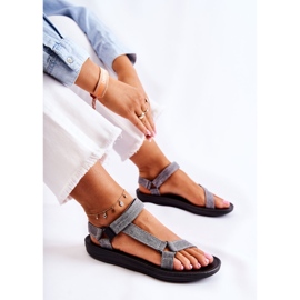 PM1 Sandalias Mujer Clásicas Con Velcro Gris Kalla 6
