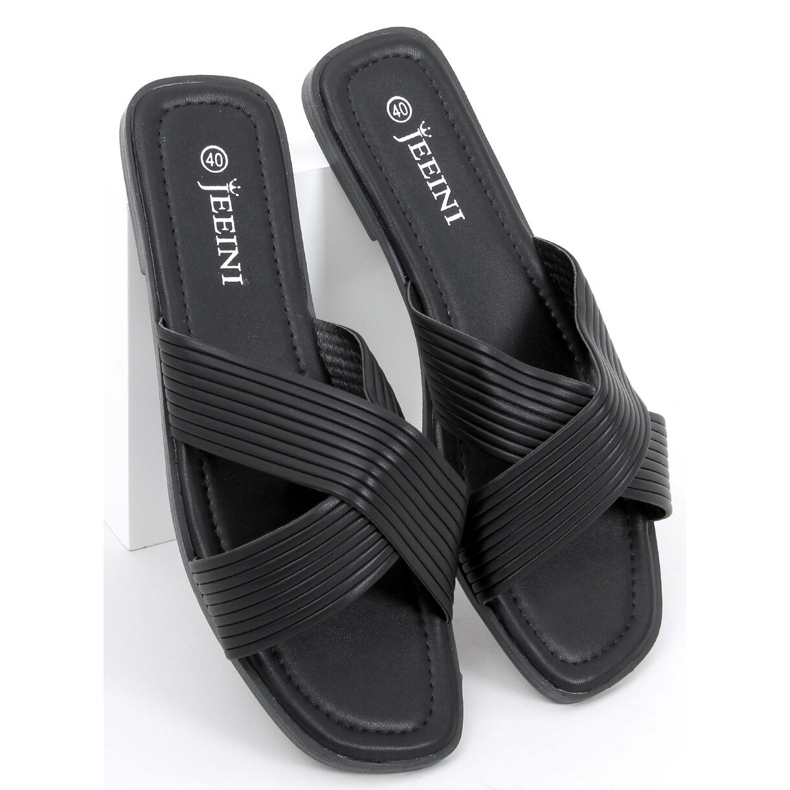 Pantuflas mujer Fuzzy Black negro 2