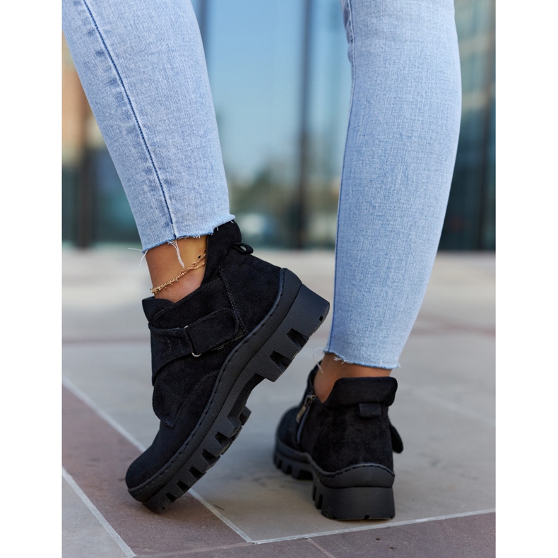 S.Barski Remgate Gamuza Negra Trappers Con Cremallera negro 4