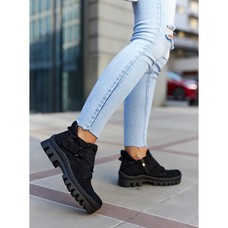 S.Barski Remgate Gamuza Negra Trappers Con Cremallera negro 2