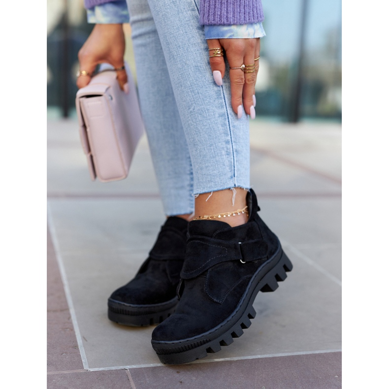 S.Barski Remgate Gamuza Negra Trappers Con Cremallera negro 3