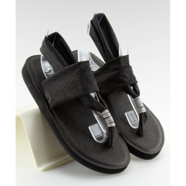 Sandalias algodón negro DD81P 2