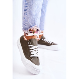 PS1 Zapatillas de mujer con plataforma Comes de color caqui verde 1 PS1 Zapatillas de mujer con plataforma Comes de color caqui verde 1