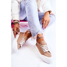 Zapatillas De Mujer En La Plataforma Marrón Comes 5