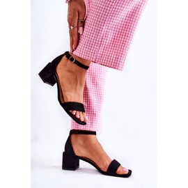 PA2 Sandalias Mujer Ante Tacón Negro Tellis 4