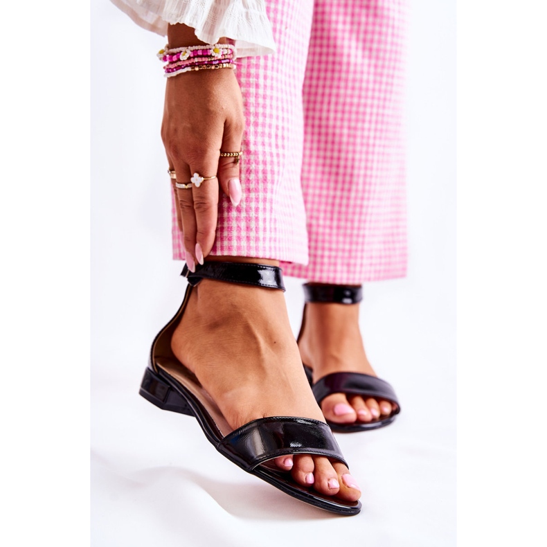 Sandalias de mujer lacadas negras Shanley negro 1