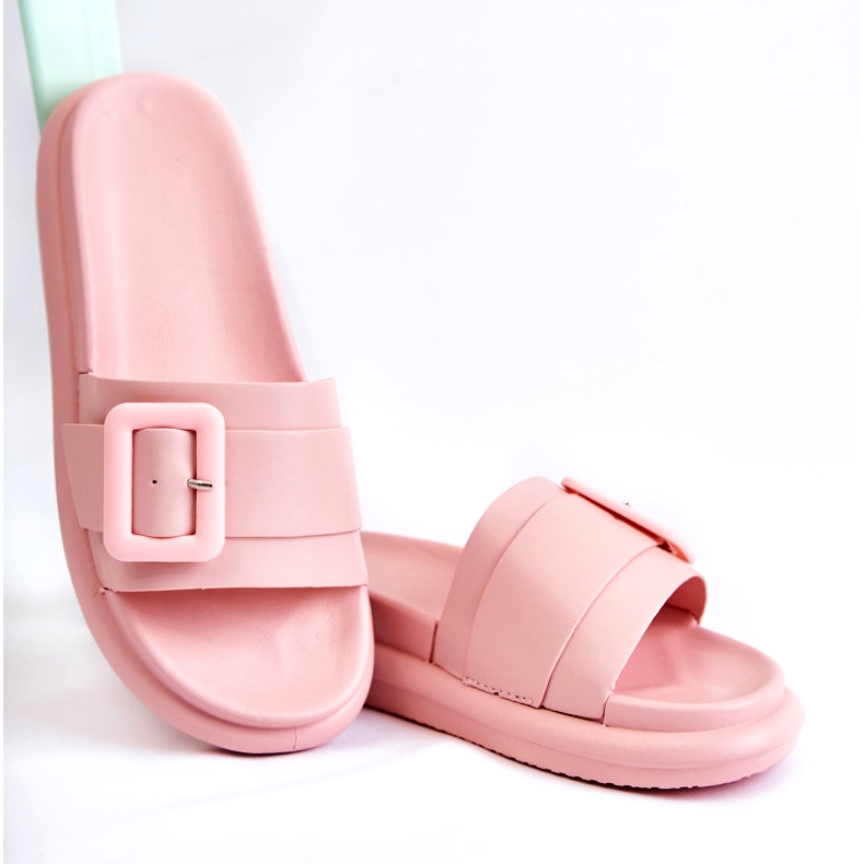 Chanclas de Mujer con Hebilla, Rosa rosado 4 Chanclas de Mujer con Hebilla, Rosa rosado 4