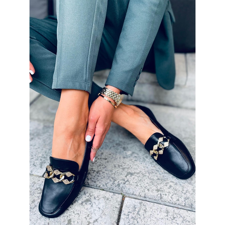 Mocasines mujer Negro Malva 1