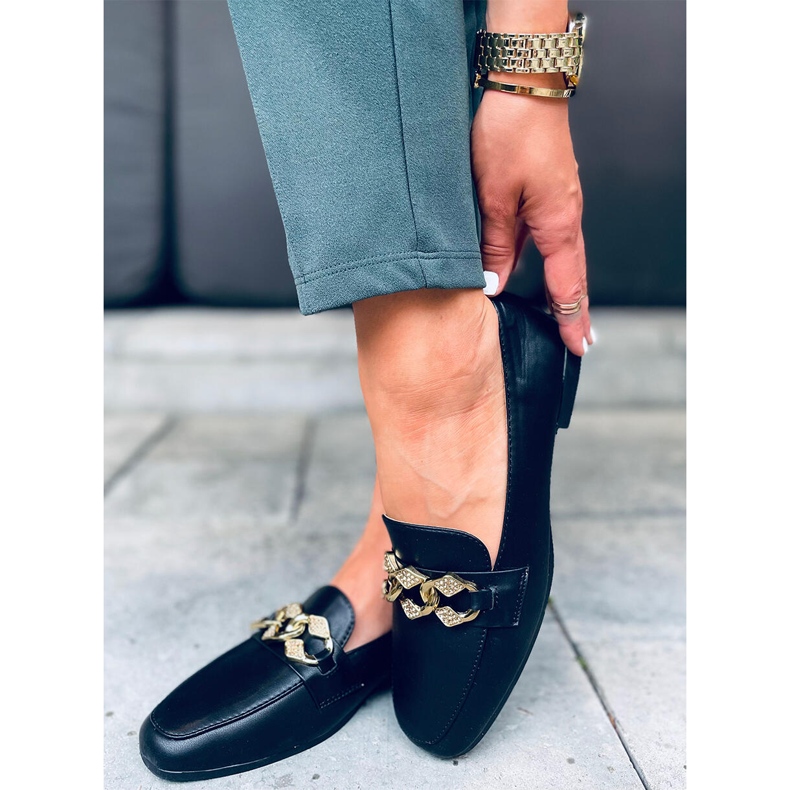 Mocasines mujer Negro Malva 2