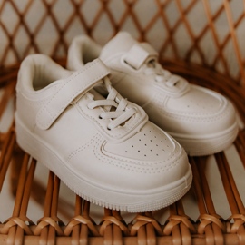 FR1 Deportivas Infantiles con Velcros Beige Elike 1