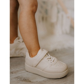 FR1 Deportivas Infantiles con Velcros Beige Elike 2