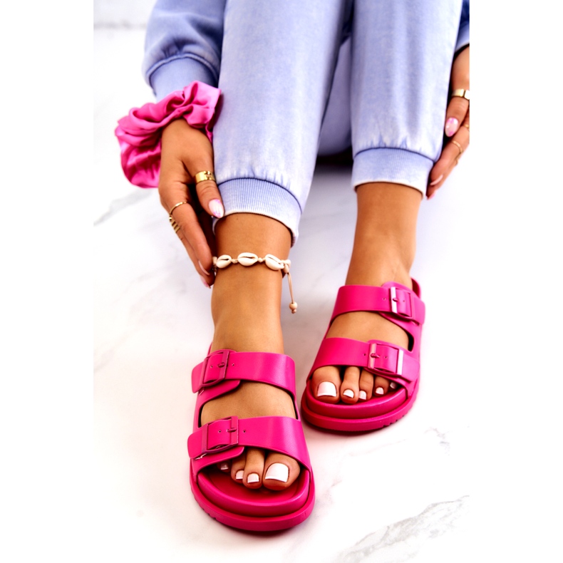 S.Barski Zapatillas De Goma Con Hebilla Corina Fucsia rosado 3 S.Barski Zapatillas De Goma Con Hebilla Corina Fucsia rosado 3