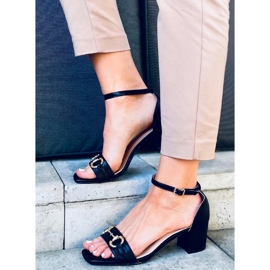 Sandalias negras de tacón Ksenia negro 5