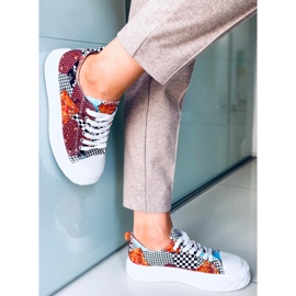 Zapatillas Madi Red Jacquard Weave con suela alta multicolor 2