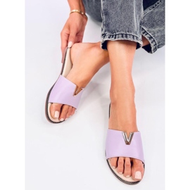 Pantuflas Cara Mujer Sauce Morado violeta 5