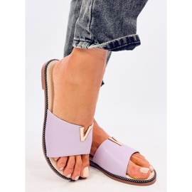 Pantuflas Cara Mujer Sauce Morado violeta 3