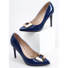 Zapatos de salón lacados Margaret Blue azul marino 1