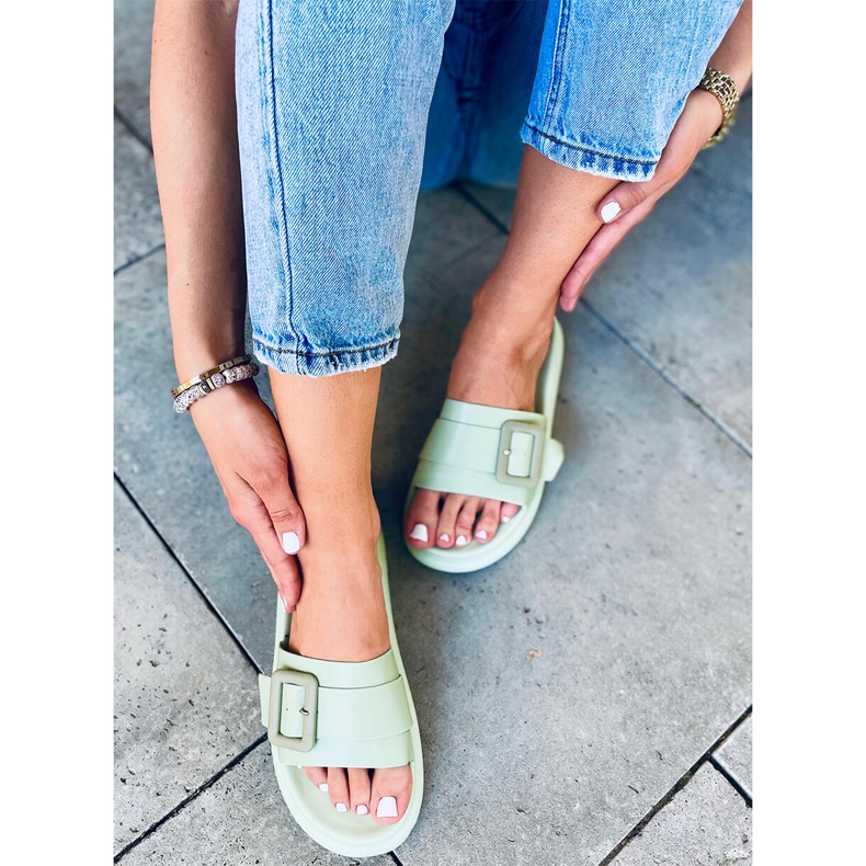 Pantuflas mujer Alana Verde 2 Pantuflas mujer Alana Verde 2