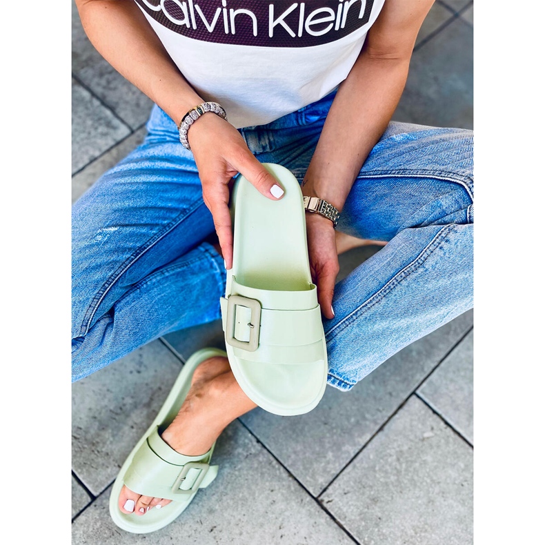 Pantuflas mujer Alana Verde 1 Pantuflas mujer Alana Verde 1