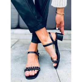 Sandalias negras de tacón bajo Daphne negro 5