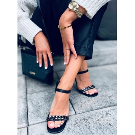 Sandalias negras de tacón bajo Daphne negro 2