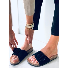 Priya Black zapatillas suela de corcho negro 1