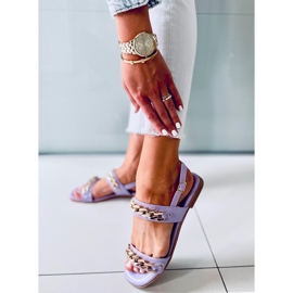 Sandalias Cadenas India Morado violeta 1
