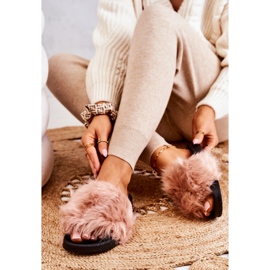 PM1 Pantuflas Con Pelo, Goma Dirty Pink Pollie rosa 4