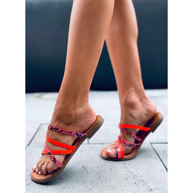 Pantuflas mujer Nigella Naranja 2