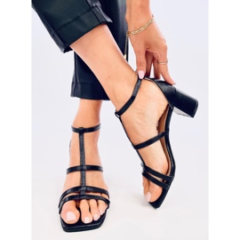 Vinta Sandalias negras de tacón alto negro 3
