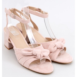 Sandalias tacón rosa Giselle rosado 2