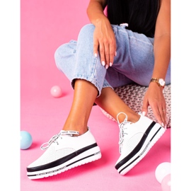 ARTIKER Zapatos de moda de cuero blanco negro 7