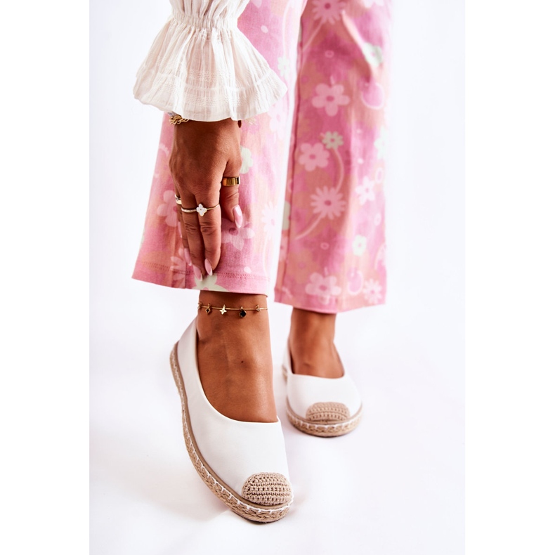 Alpargatas Clásicas Mujer Piel Blanca Calabria beige blanco 1