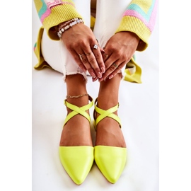 WS1 Bombas De Cuero En Tacones Bajos Amarillo Giovanna multicolor 6