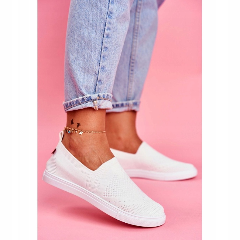 Zapatillas blancas de mujer Zapatillas sin cordones Big Star FF274A608 blanco 2