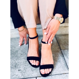 Sandalias de tacón de Ariel Black Suede negro 4