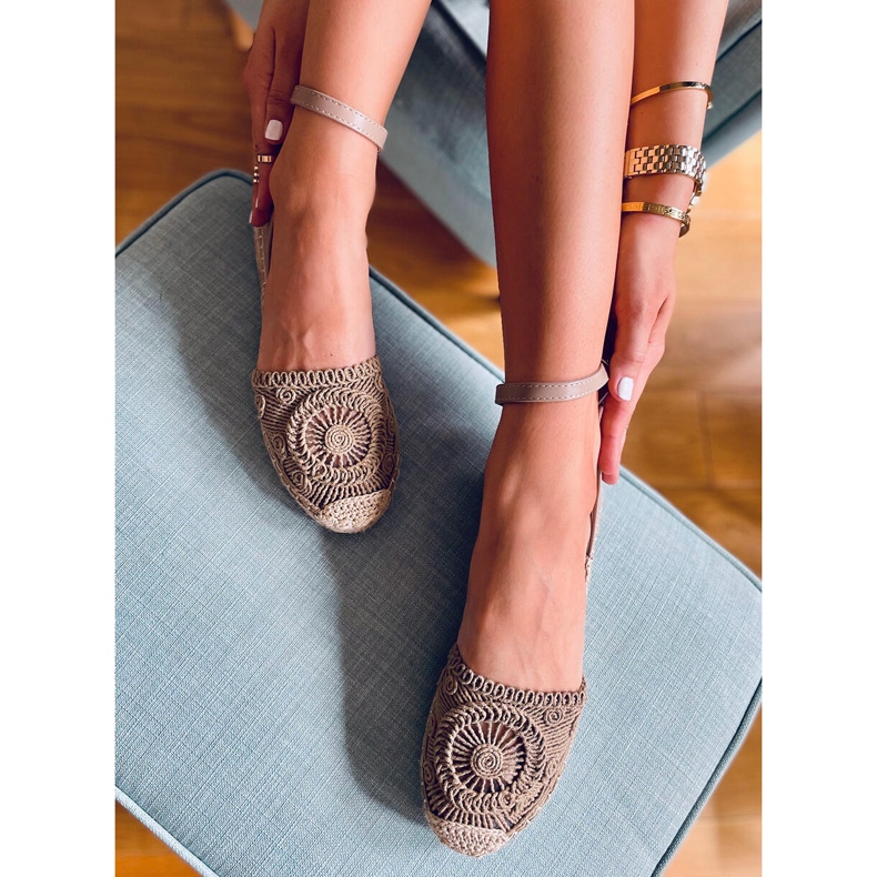 Alpargatas caladas Jasmine Khaki beige 2