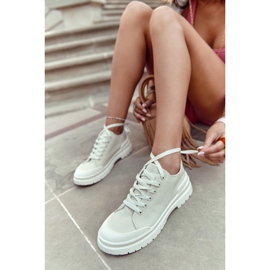 PS1 Deportivas Mujer de Tela Beige Claro Parossa 9