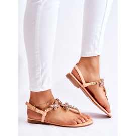 PG2 Sandalias de mujer Chanclas con mariposas decorativas de Lonnie en naranja 5