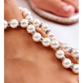 PG1 Sandalias De Moda Chanclas Con Perlas Naranja Isalia 6