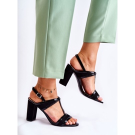 PG1 Sandalias De Cuero De Moda En Un Bar Black Passion negro 5