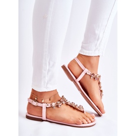 WS1 Cómodas Sandalias De Mujer Chanclas Con Adornos Rosa Briven rosado 3