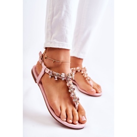 WS1 Cómodas Sandalias De Mujer Chanclas Con Adornos Rosa Briven 2