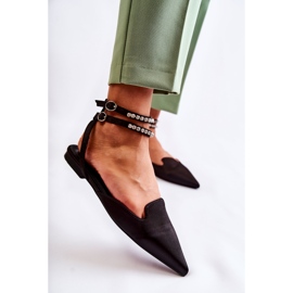 WS1 Sandalias de mujer Amisha en negro con puntera Spitz 1