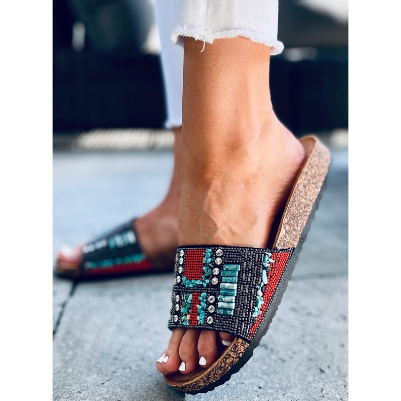 Babuchas Taida de corcho negro 1