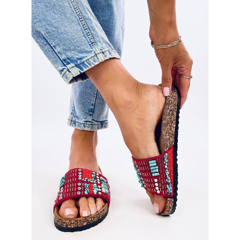 Babucha Taida Corcho Rojo 2