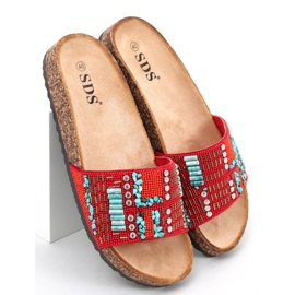 Babucha Taida Corcho Rojo 4