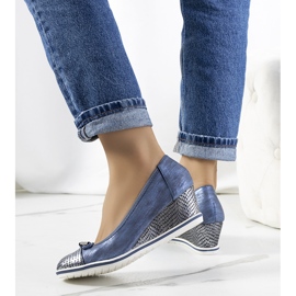 Deportivas cuña azul Blance 2